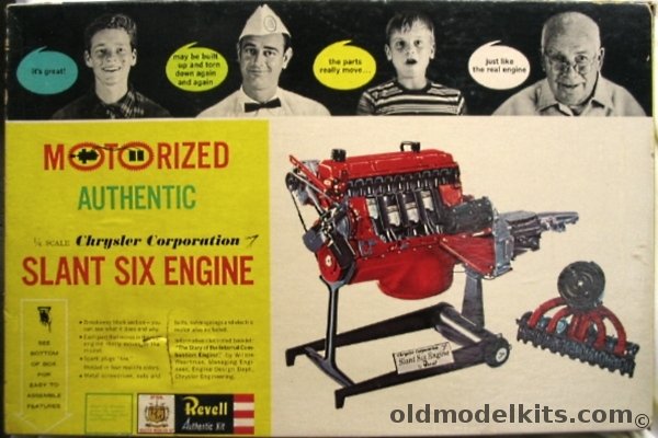 Revell 1/4 Chrysler Slant Six Cutaway Motorized 1/4 Scale Engine (Slant 6), H1553-1295 plastic model kit